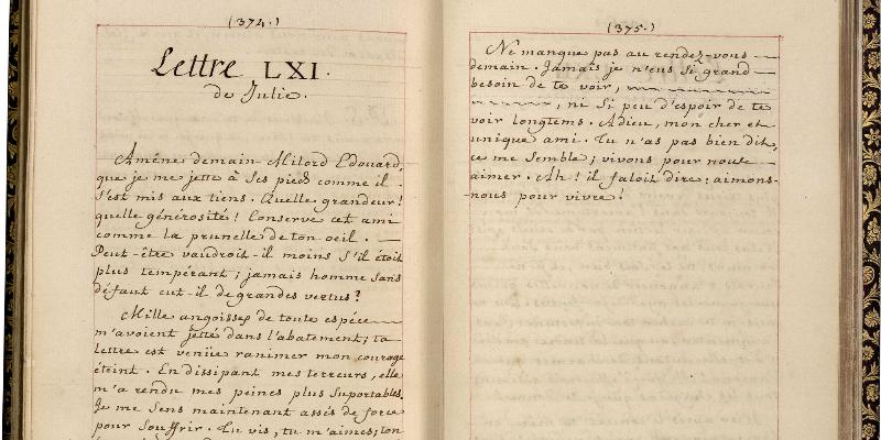 Manuscrit original des Lettres persanes de Montesquieu, chef-d’œuvre de la 18eme siecle litterature 